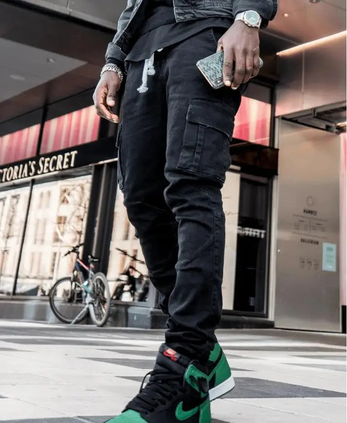 PENCIL Denim Cargo Solid Knöchellange SLIMFIT Jeans