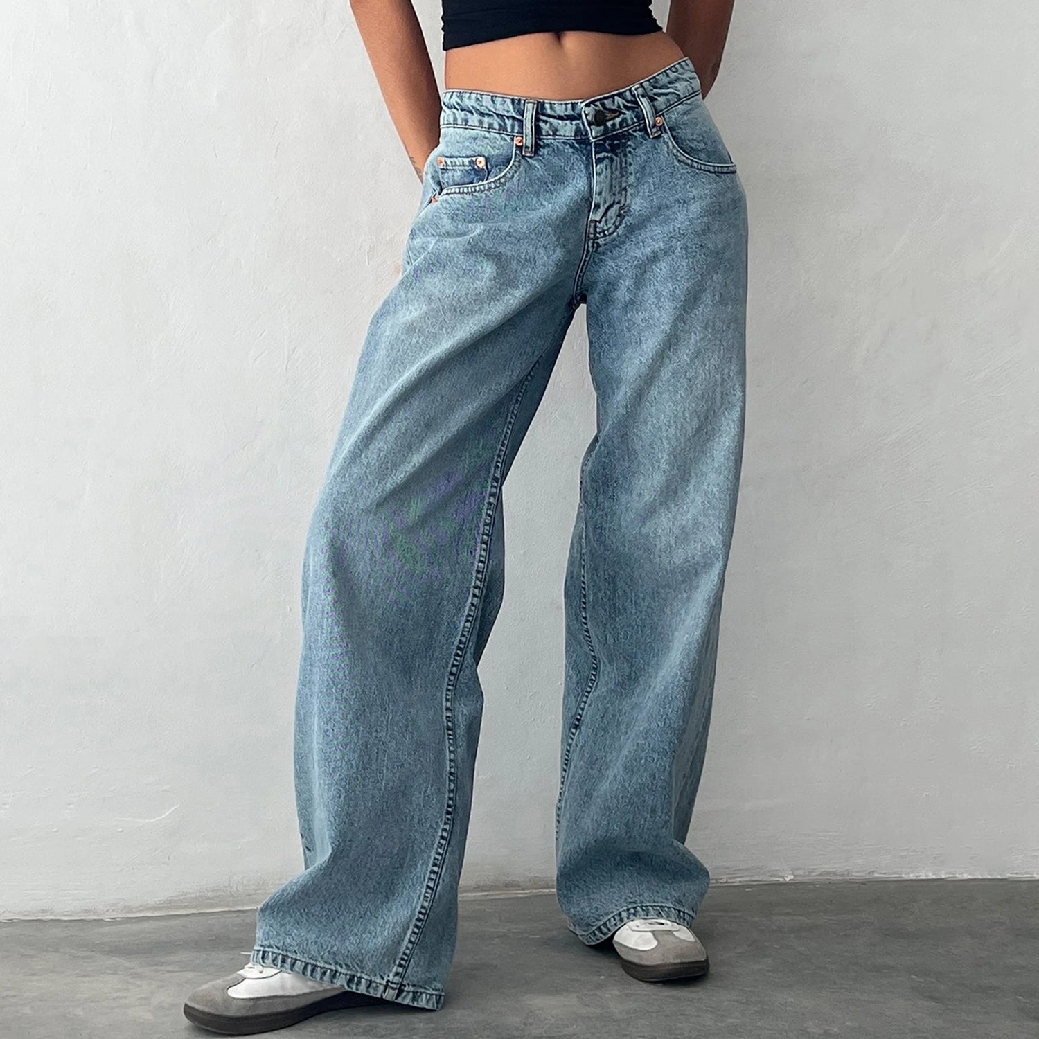 Harajuku Y2K Low Waist Baggy Jeans - Swefashionstore