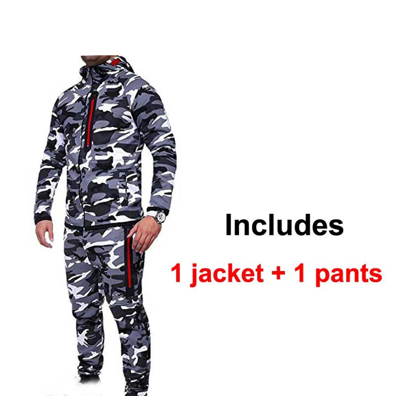 NEW Suits Hoodies and Pants Sets CAMO For Men Fashion