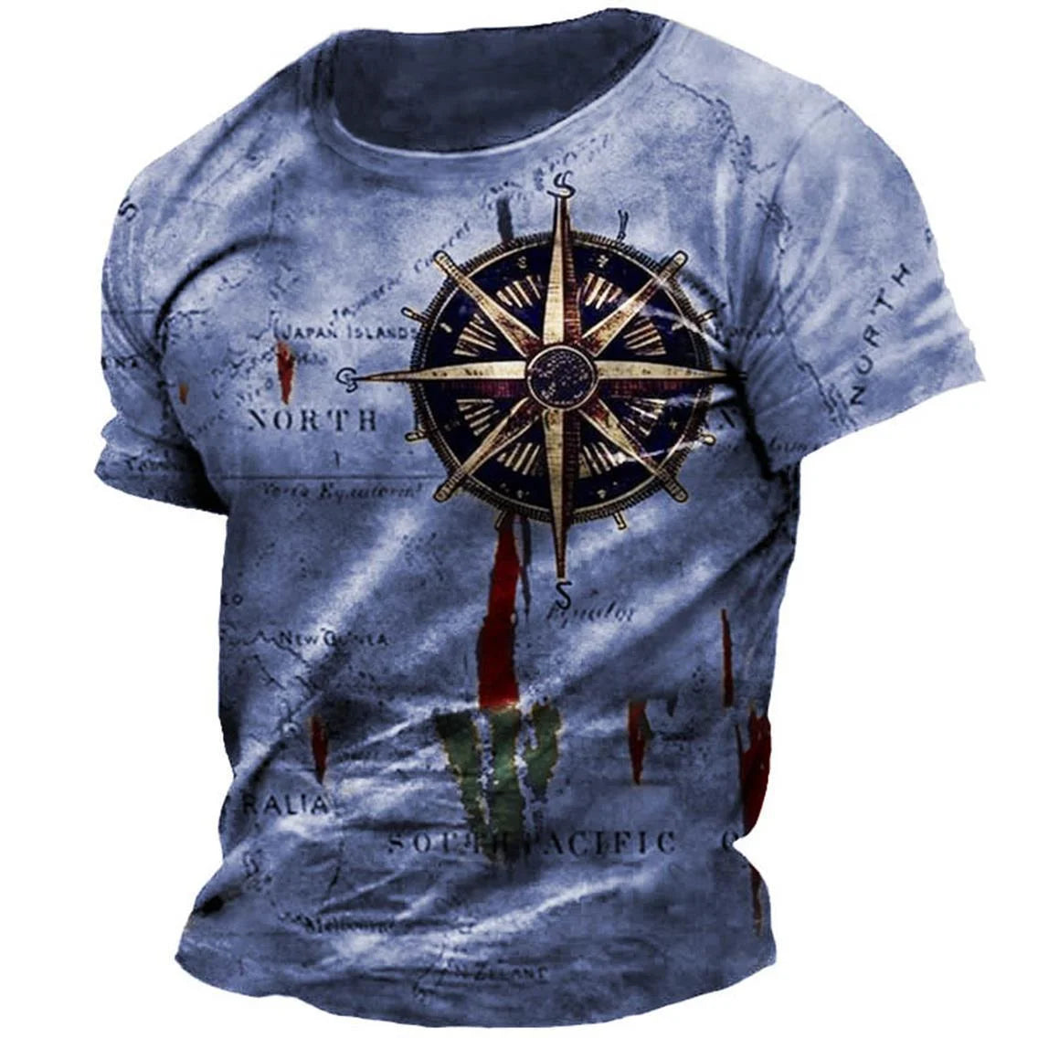 BESTSELLER Summer T-shirt Compass Printed - Swefashionstore