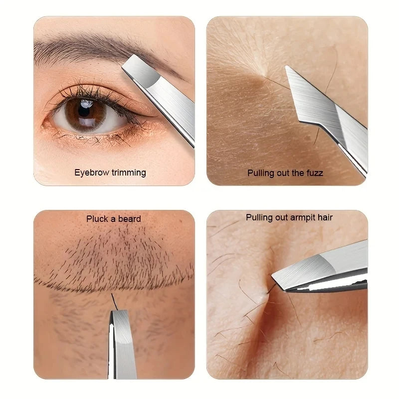 4 Piece Set Professional Tweezers