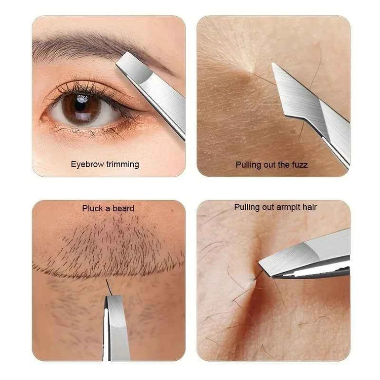 4Piece Professional Tweezers Set for Precision Grooming and Beauty Care - Swefashionstore