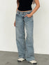 Straight-leg High Waist Jeans Women Denim Trousers - Swefashionstore