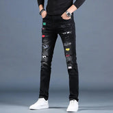 Black Slim Fit Jeans for Men Brand Jeans - Swefashionstore