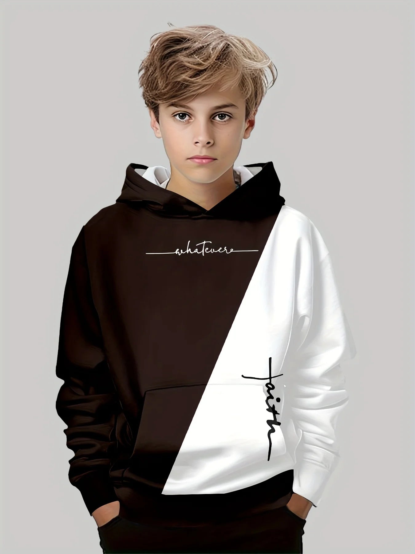 Kids Clothes Boys And Girls Hoodies Long-Sleeve 3D Letter Print