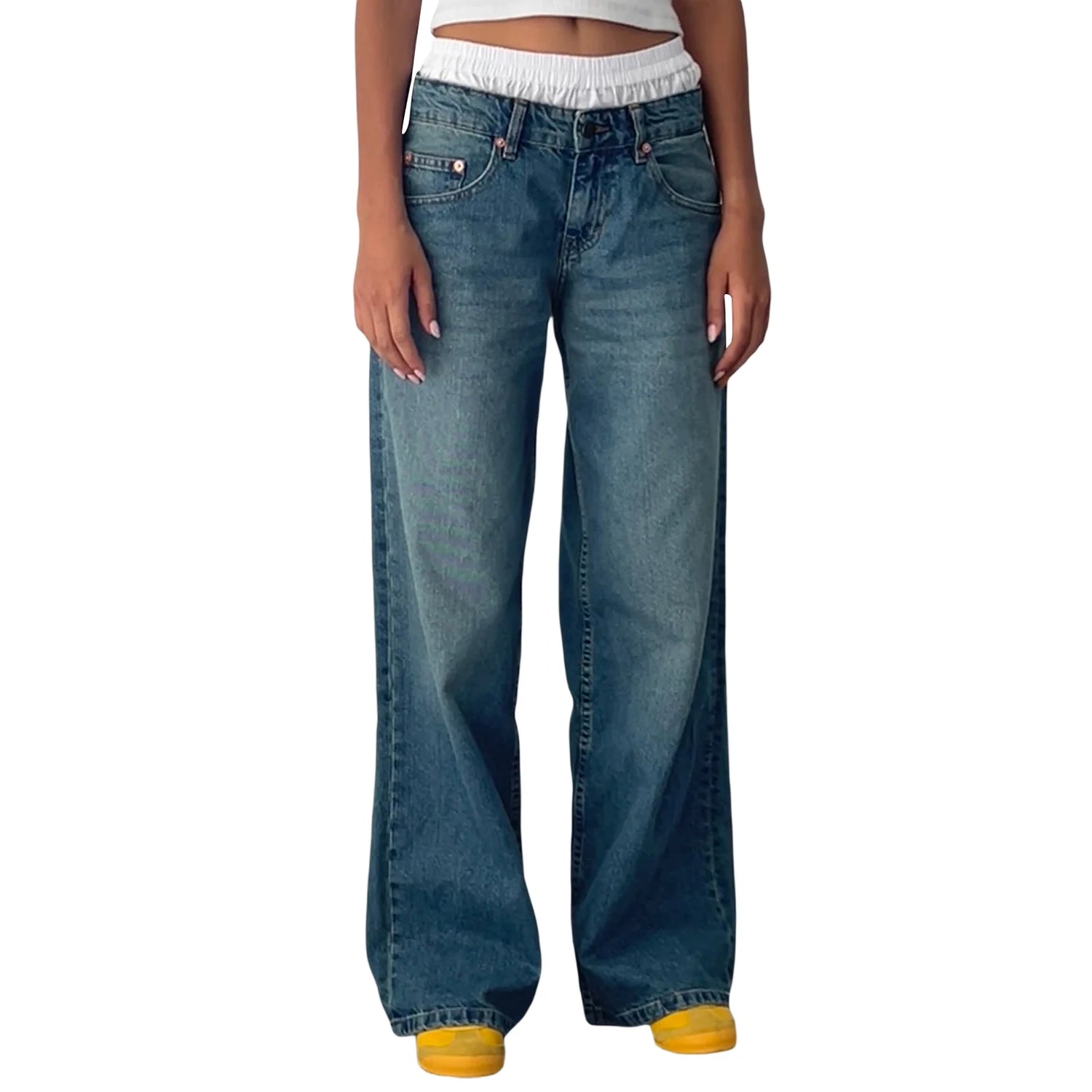 Harajuku Y2K Low Waist Baggy Jeans - Swefashionstore