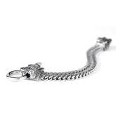 Stainless Steel Double Wolf Head Bracelet - Swefashionstore