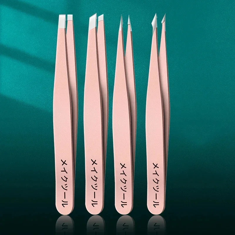 4 Piece Set Professional Tweezers