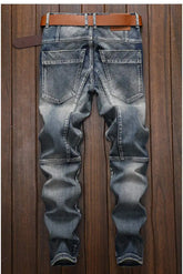 High Quality DENIM Jeans RETRO Straight Biker Design - Swefashionstore