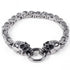 Stainless Steel Double Wolf Head Bracelet - Swefashionstore