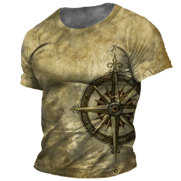 BESTSELLER Summer T-shirt Compass Printed - Swefashionstore
