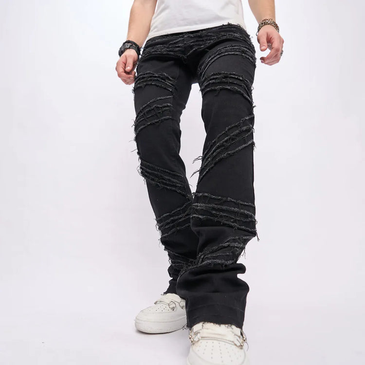 BESTSELLER Stylish Loose RIPPED Patch DENIM Jeans - Swefashionstore