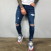FASHION Skinny Ripped Denim Biker Jeans High Quality - Swefashionstore