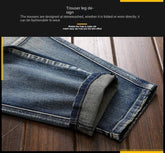 High Quality DENIM Jeans RETRO Straight Biker Design - Swefashionstore