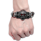 Stainless Steel Double Wolf Head Bracelet - Swefashionstore