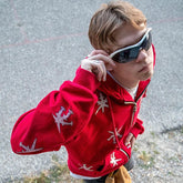 Zzsykd Rhinestone Full-Zip Hoodie Skeleton Goth Sweatshirt - Swefashionstore