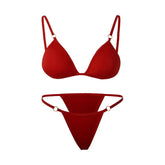 Buckle Sling Backless Two Piece Bikini Set - Swefashionstore