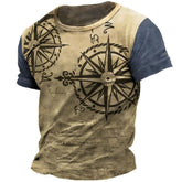 BESTSELLER Summer T-shirt Compass Printed - Swefashionstore
