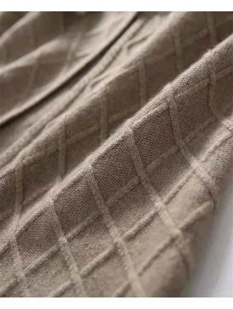 Cashmere Sweater Cardigan for Ladies - Cozy Wool Windbreaker Style - Swefashionstore