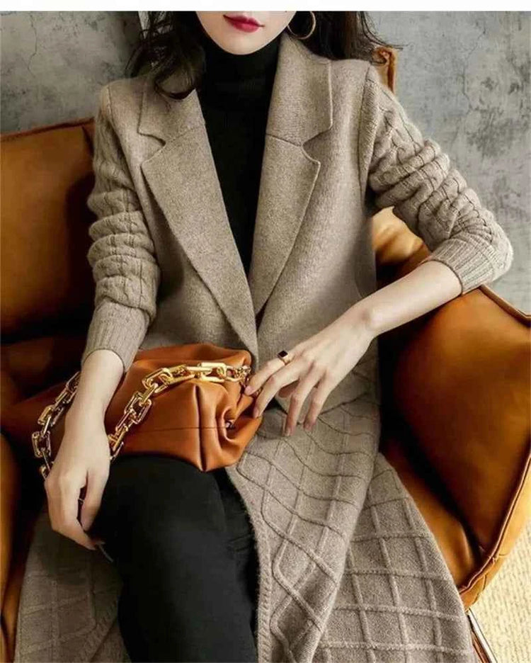 Cashmere Sweater Cardigan for Ladies - Cozy Wool Windbreaker Style - Swefashionstore