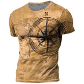 BESTSELLER Summer T-shirt Compass Printed - Swefashionstore