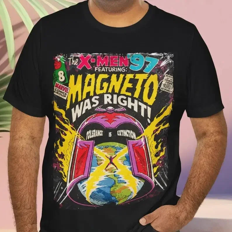 Aesthetic Magneto Was Right - Marvels X-Men 97 Vintage Mutant Superheroes Movie Streetwear  Unisex Short Sleeve T-Shirt - Swefashionstore