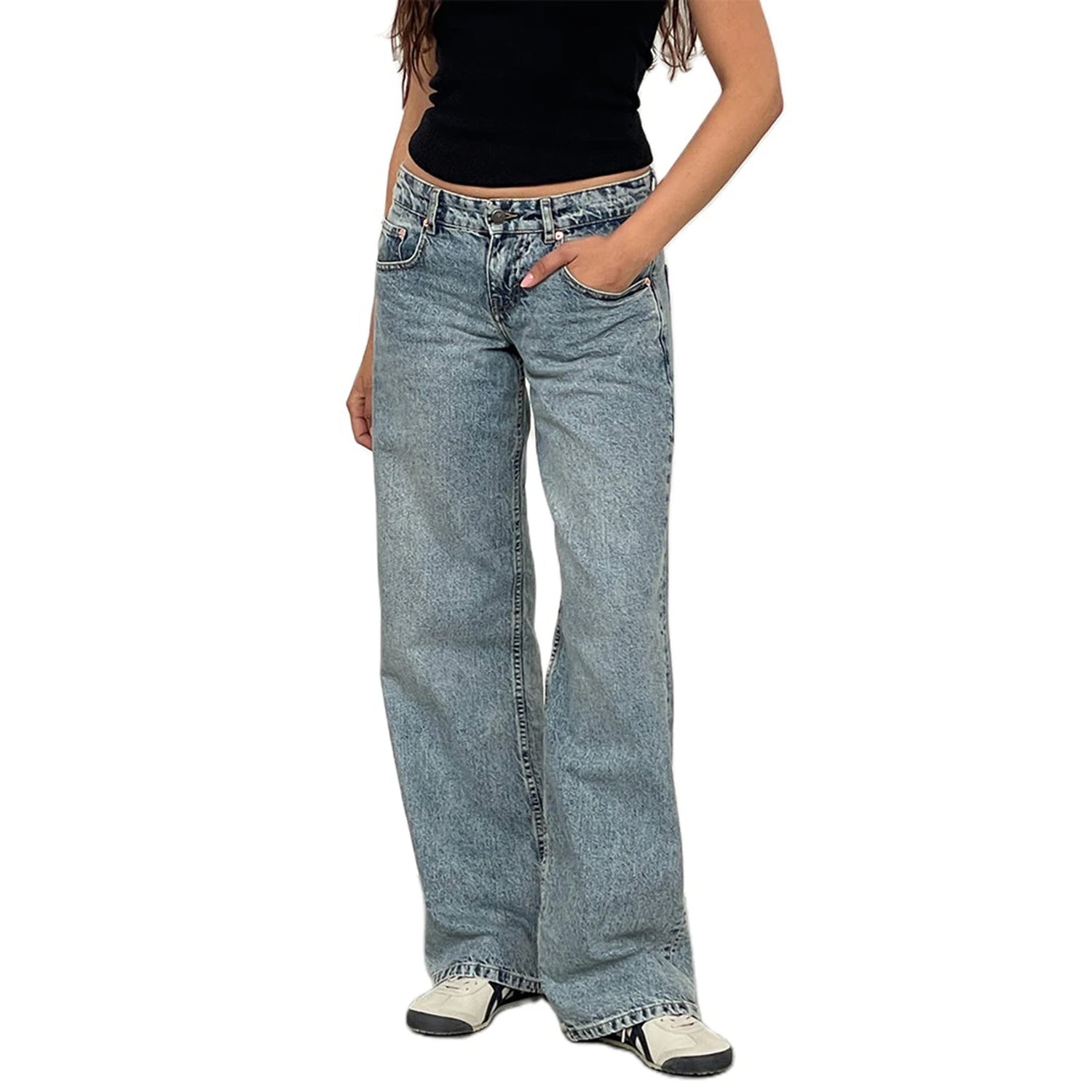 Women Casual Low Rise Jeans - Swefashionstore
