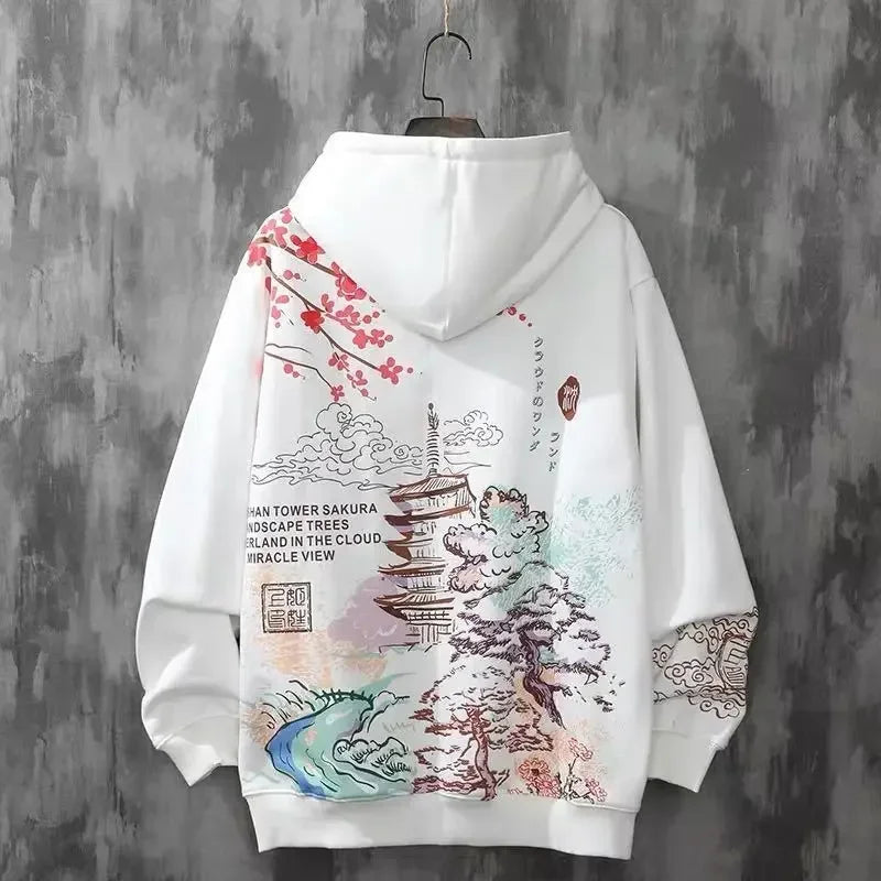 HOODED Embroidered HARAJUKU Sweatshirts for Men - Swefashionstore