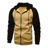 New Zip-Up Color Block Hoodie - Swefashionstore