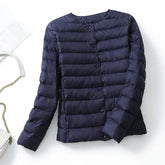 New European Women Spring Autumn Light Duck Down Fabric Lightweight Coat - Swefashionstore