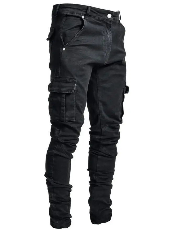 PENCIL Denim Cargo Solid Knöchellange SLIMFIT Jeans