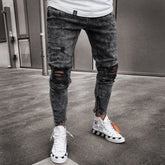 FASHION Skinny Ripped Denim Biker Jeans High Quality - Swefashionstore