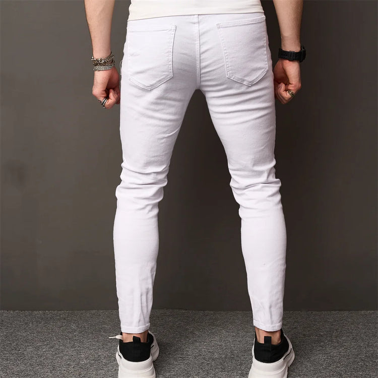 STREET Holes Skinny Stylish Stretch Slim JEANS - Swefashionstore