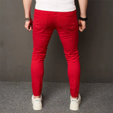 High-Street Men HipHop Holes Skinny Stretch Jeans - Swefashionstore