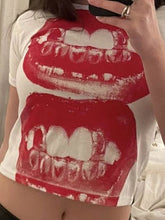 PUNK Y2K Short Sleeve Top GOTHIC Street T-shirt - Swefashionstore