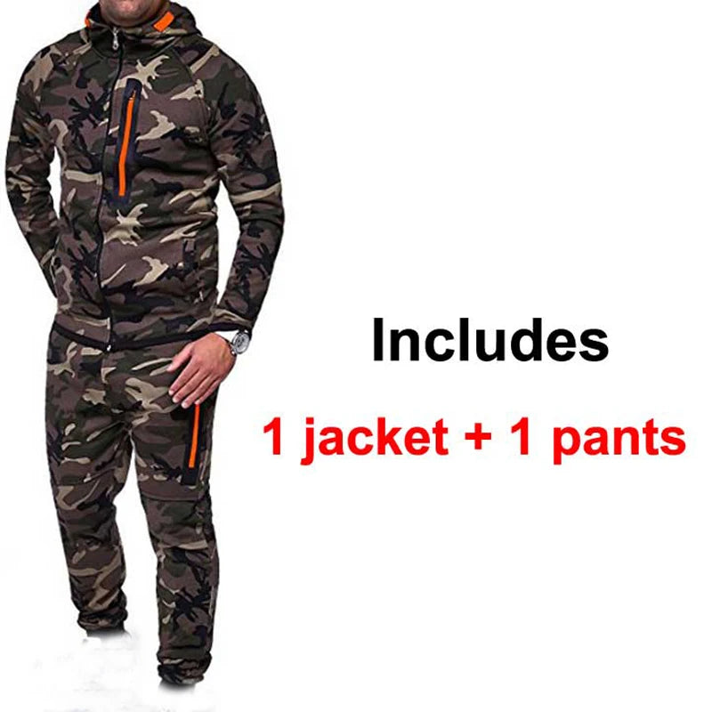 NEW Suits Hoodies and Pants Sets CAMO For Men Fashion