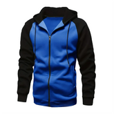 New Zip-Up Color Block Hoodie - Swefashionstore