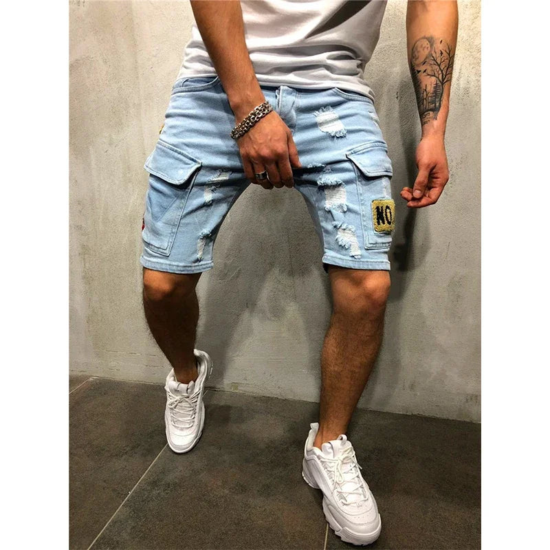 SOMMER Zerrissene Shorts Jeans Männer Hip-Hop DENIM Hosen