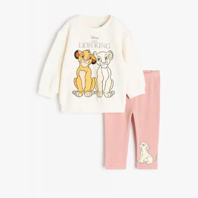 MINISO Long Sleeve Cartoon Two Piece Sets For Kids Full Print Hoodies+Pants - Swefashionstore