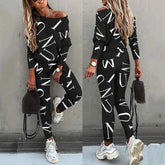 2-Piece Set of Sportswear Leggings Trousers for Casual Comfort and Active Lifestyle - Swefashionstore