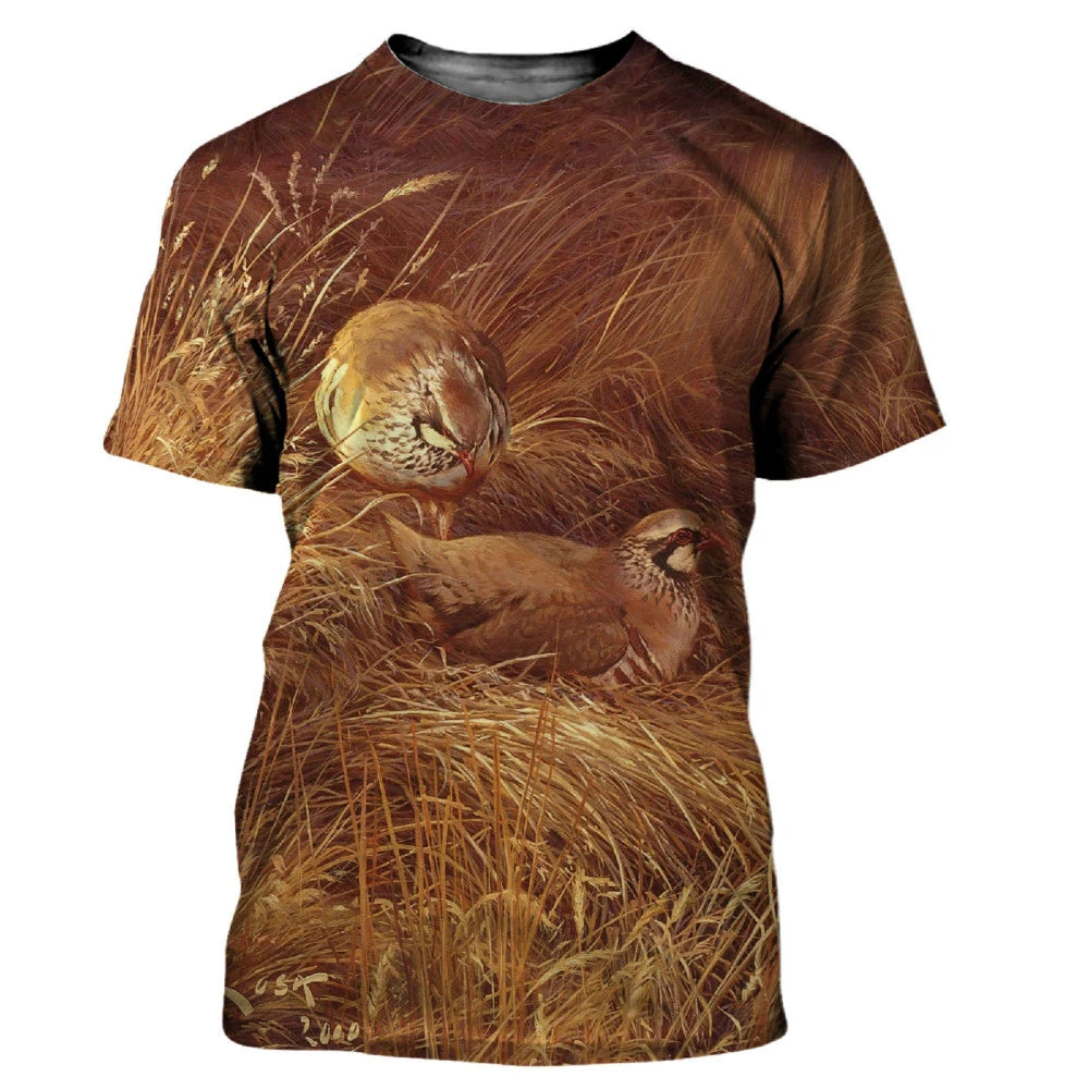 Camouflage Hunting Animals Quail 3D Print - Swefashionstore
