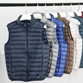 Autumn Winter Men Duck Down Vest 2025 Ultralight Sleeveless Puffer Vest - Swefashionstore