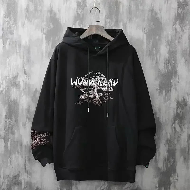 HOODED Embroidered HARAJUKU Sweatshirts for Men - Swefashionstore