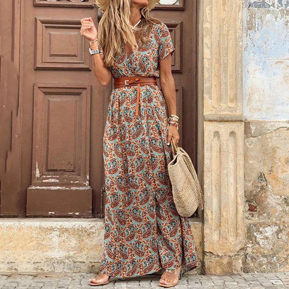 Long Dress for Women 2025 Summer Beach Bohemian Style