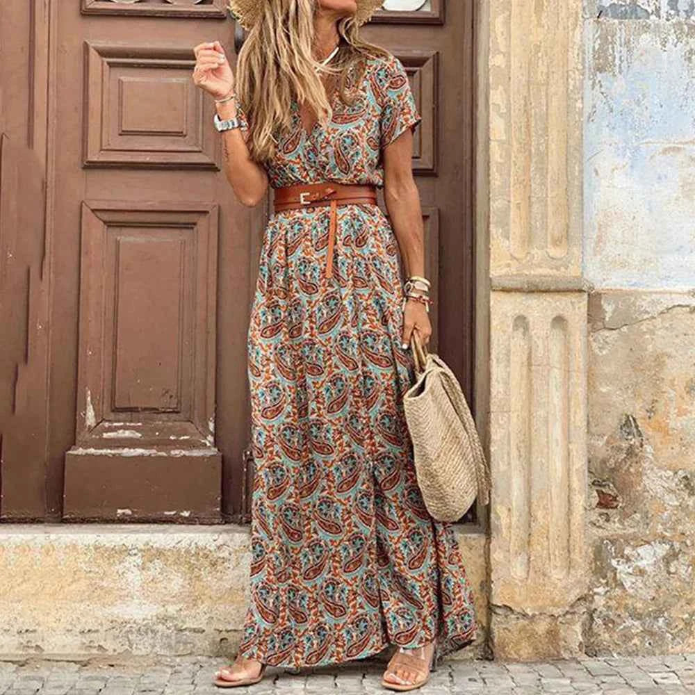 Long Bohemian Beach Dress for Women - 2025 Summer Style - Swefashionstore