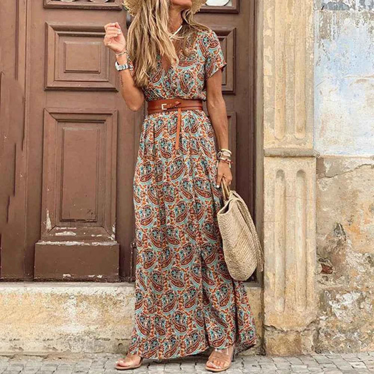 Long Bohemian Beach Dress for Women - 2025 Summer Style - Swefashionstore