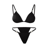 Buckle Sling Backless Two Piece Bikini Set - Swefashionstore