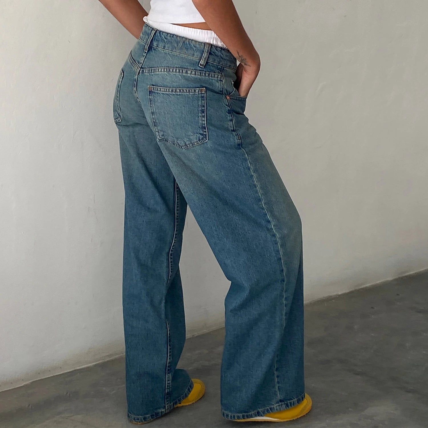 Harajuku Y2K Low Waist Baggy Jeans - Swefashionstore