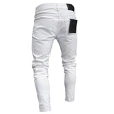 BESTSELLER White Embroidery Skinny RIPPED Jeans - Swefashionstore