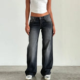 Women Y2K Wide Leg Denim Pants - Swefashionstore